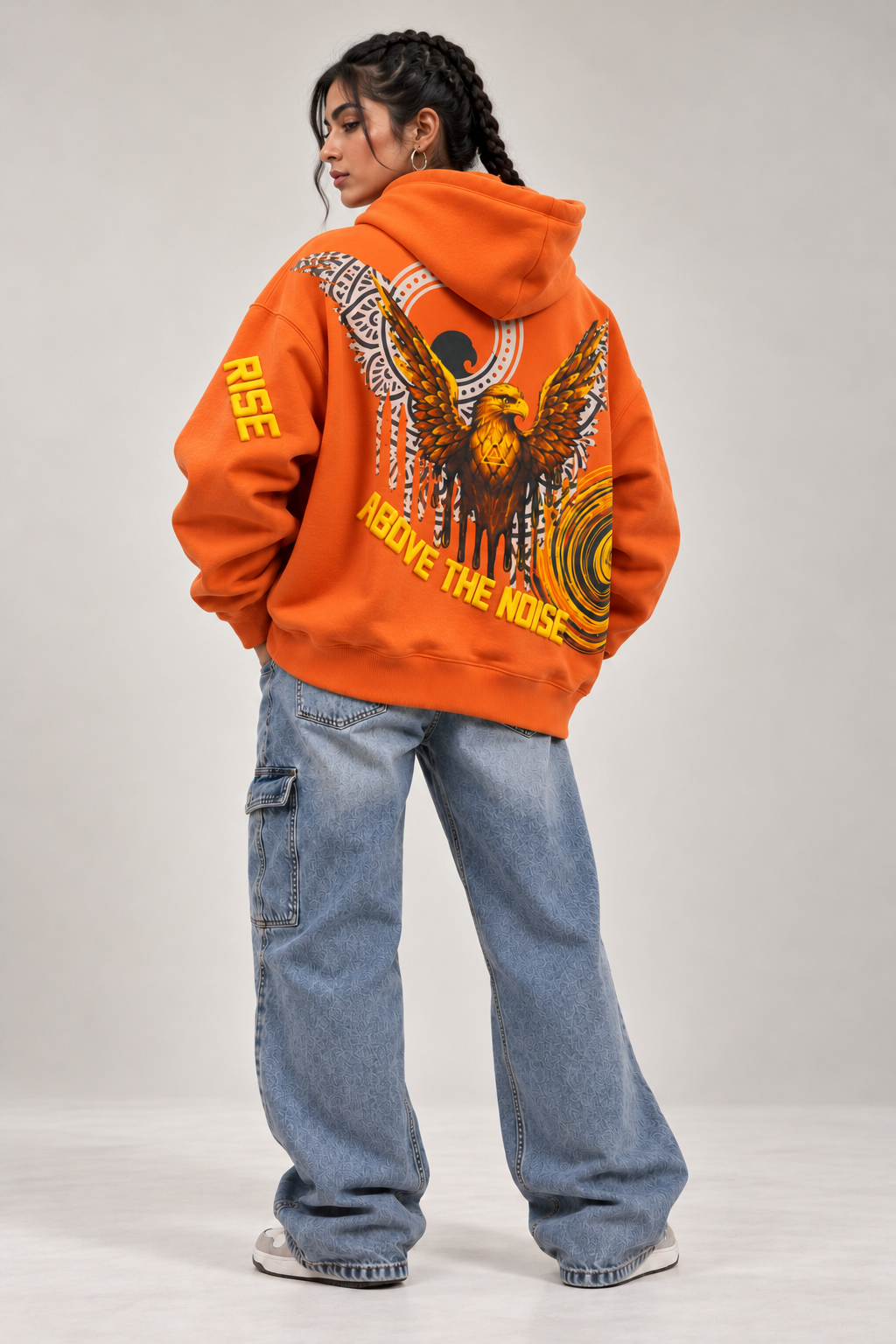 Shaurya Handcrafted Hoodie Melon-Women