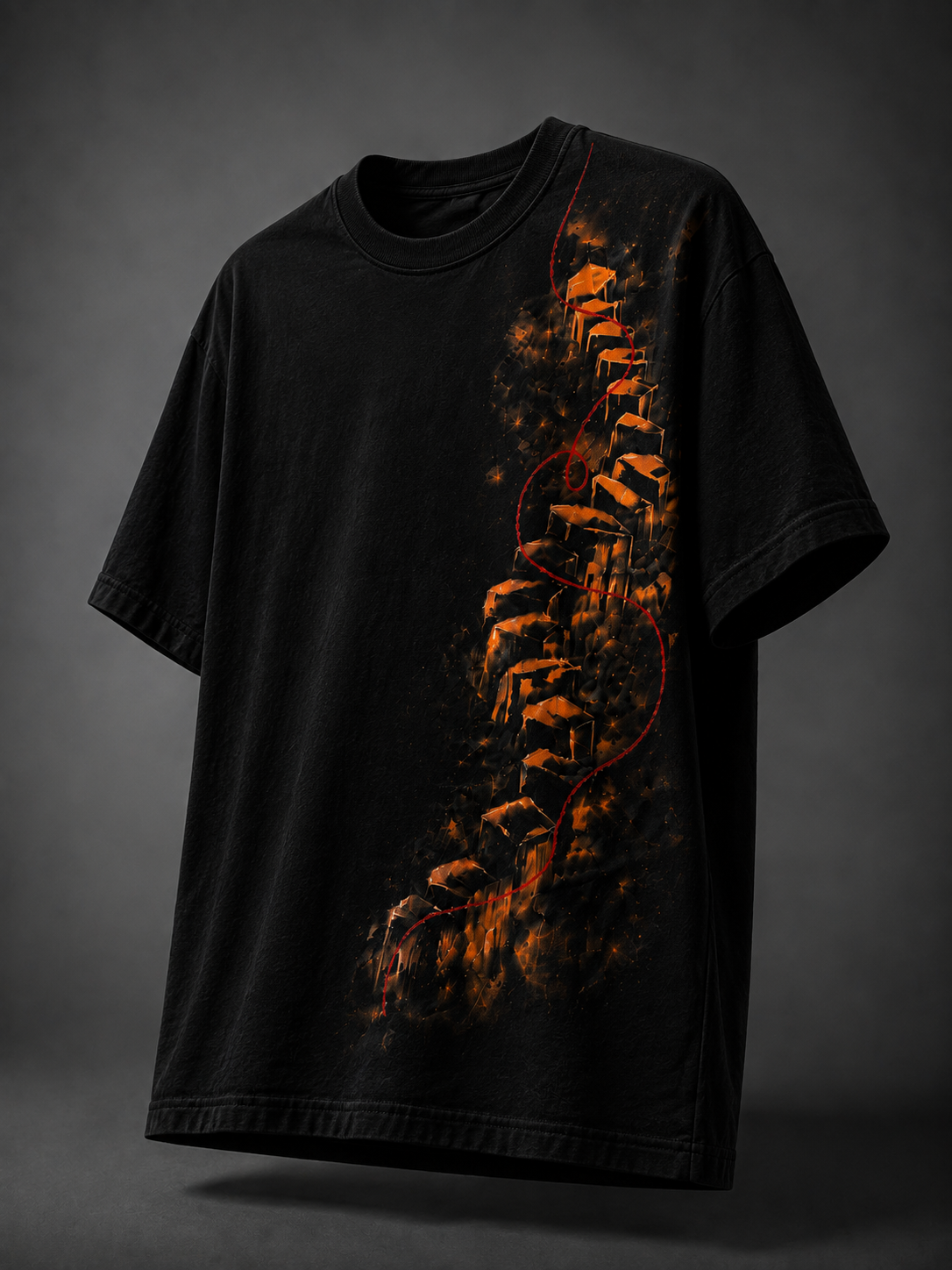Saap Seedhi 2.0 Oversized Tee Detachable Sleeves Black-Men