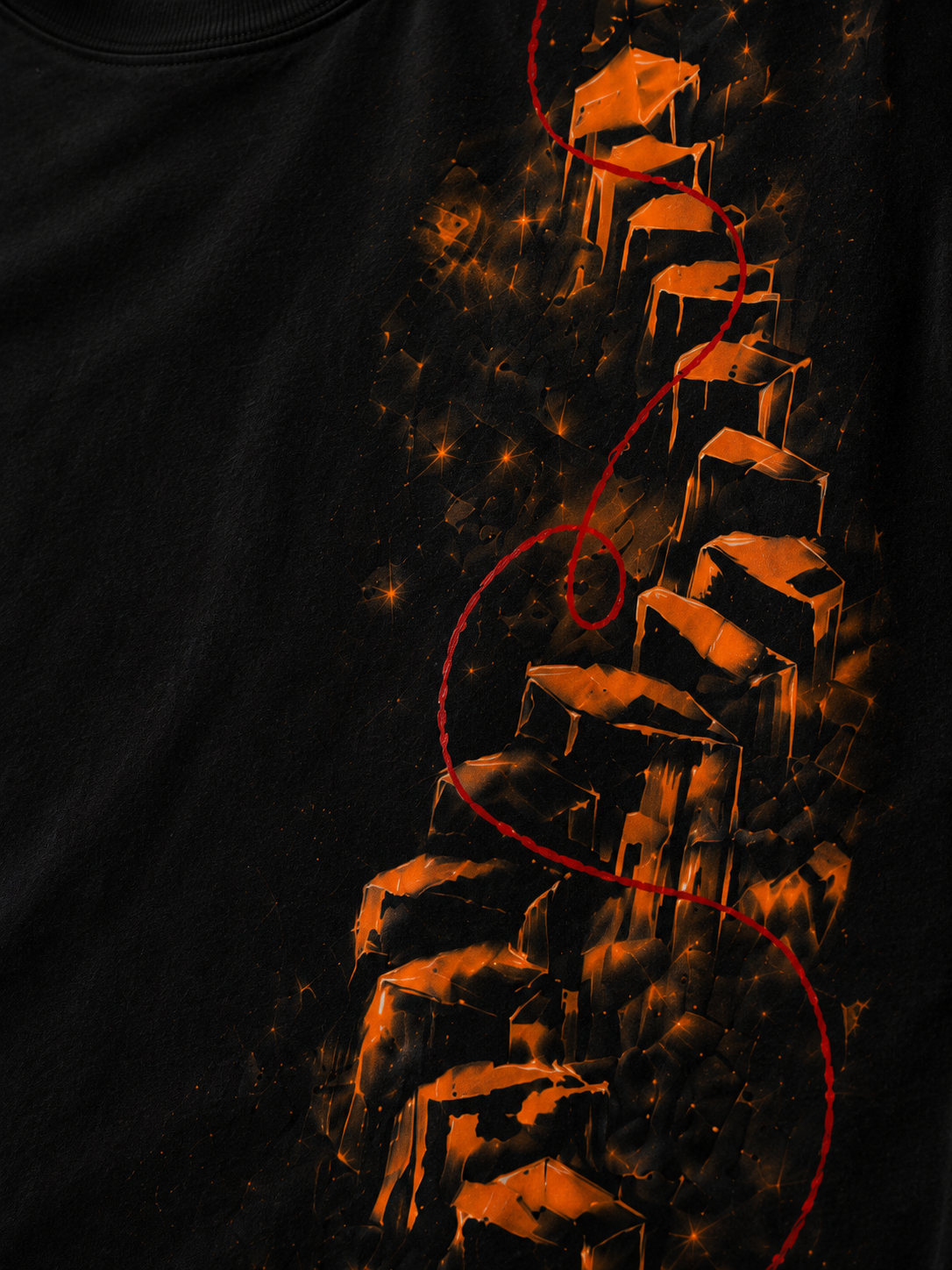 Saap Seedhi 2.0 Oversized Tee Detachable Sleeves Black-Men