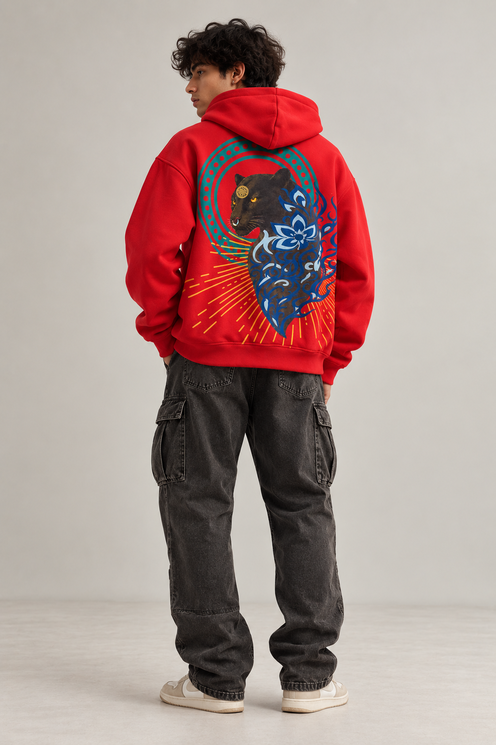 Veerya Handcrafted Hoodie Red-Men