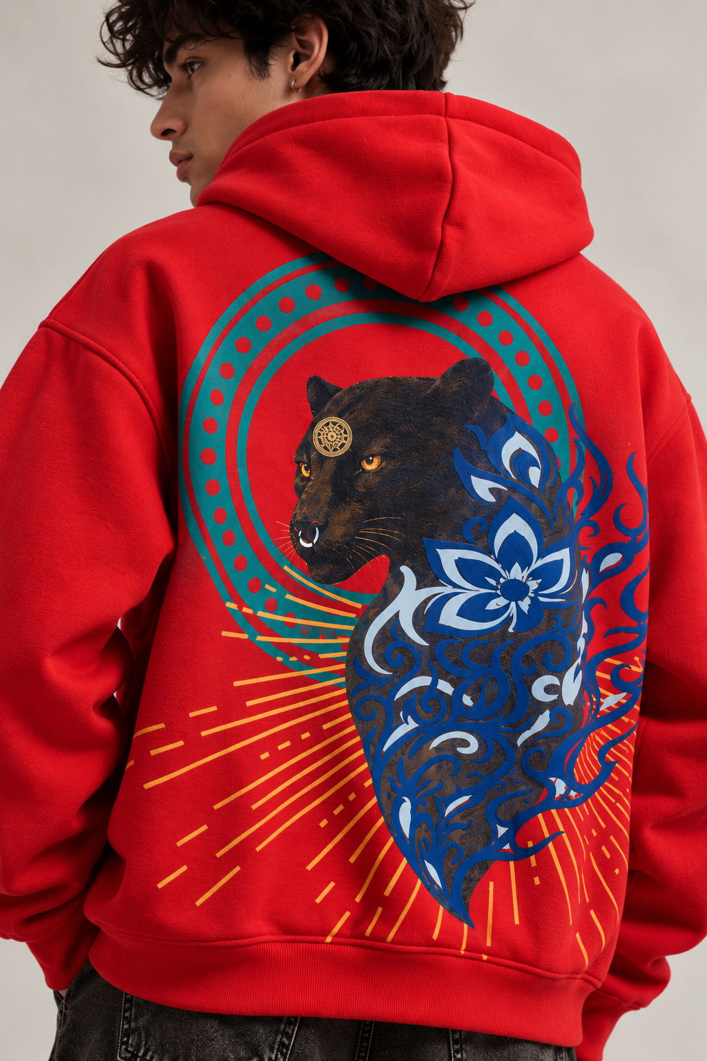Veerya Handcrafted Hoodie Red-Men