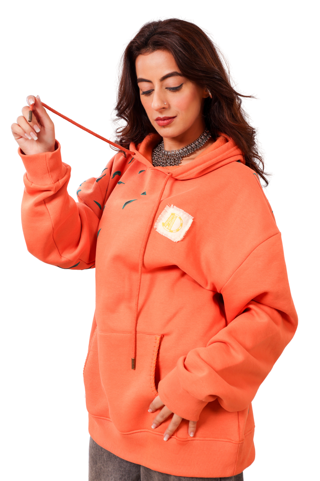 Tejas Handcrafted Hoodie Melon-Women