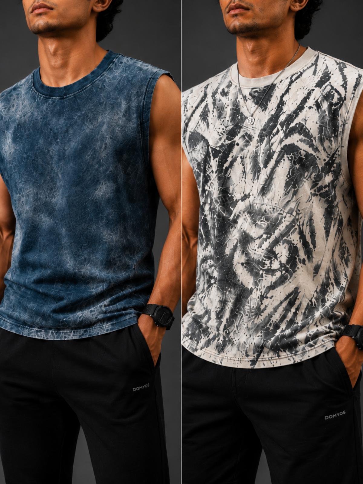 Pack Of 2 Vest OBlue + KFWhite - Men's Combo