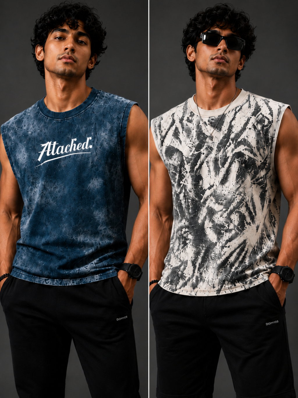Pack Of 2 Vest FOBlue + KFWhite - Men's Combo