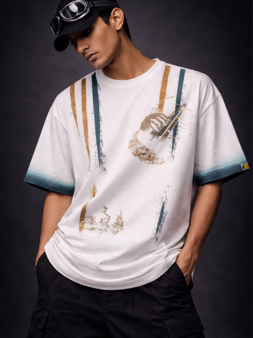 Strings Oversized White tee - Men