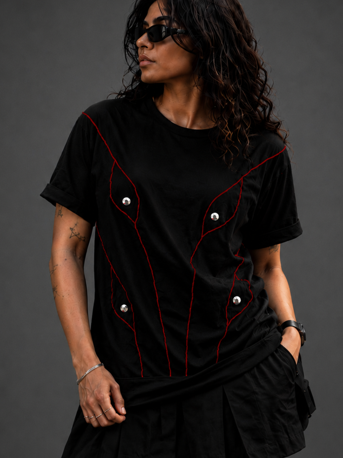 Phobia Oversized Tee Black - Women