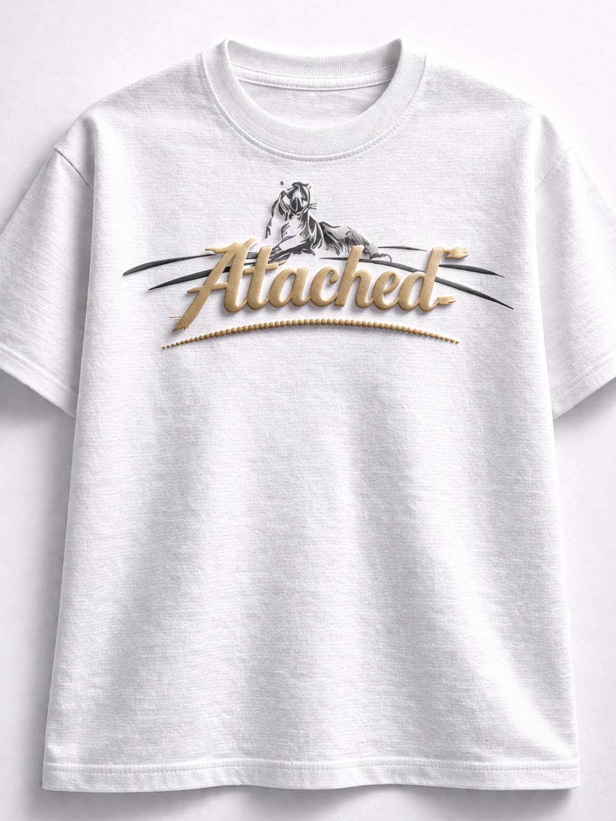 Midnight Panther White Oversized Tee - Women