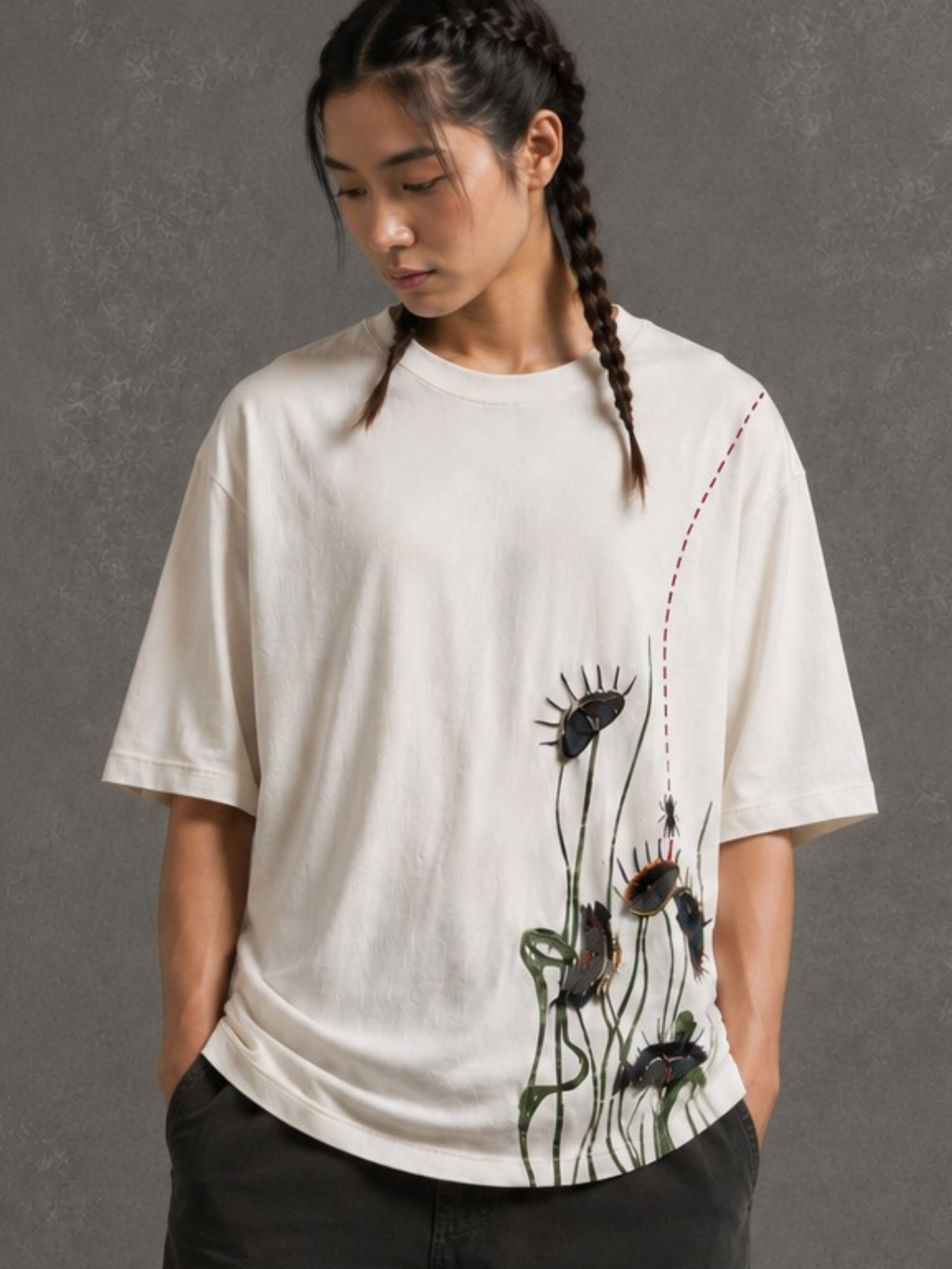 FlyTrap Oversized Tee White - Women
