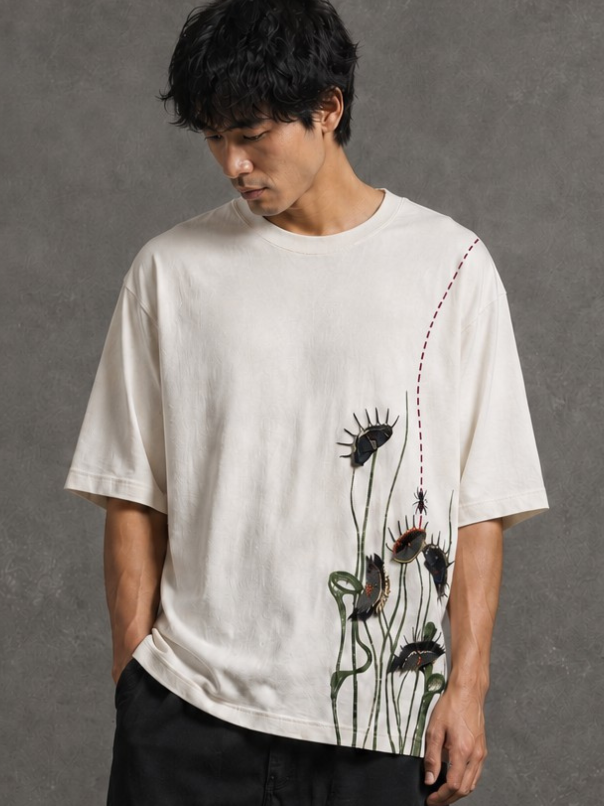 FlyTrap Oversized Tee White - Men