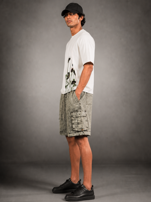 Algae Multi Functional Cargo n Shorts Green - Men