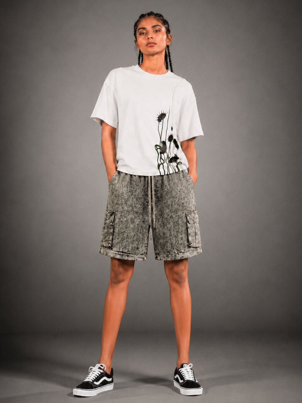 Algae Multi Functional Cargo n Shorts Green - Women