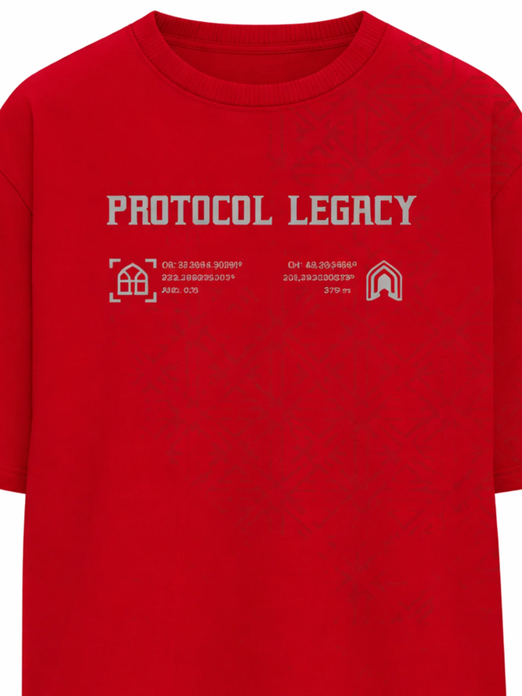 Protocol 2.0 Oversized Tee Detachable Sleeve Red-Women