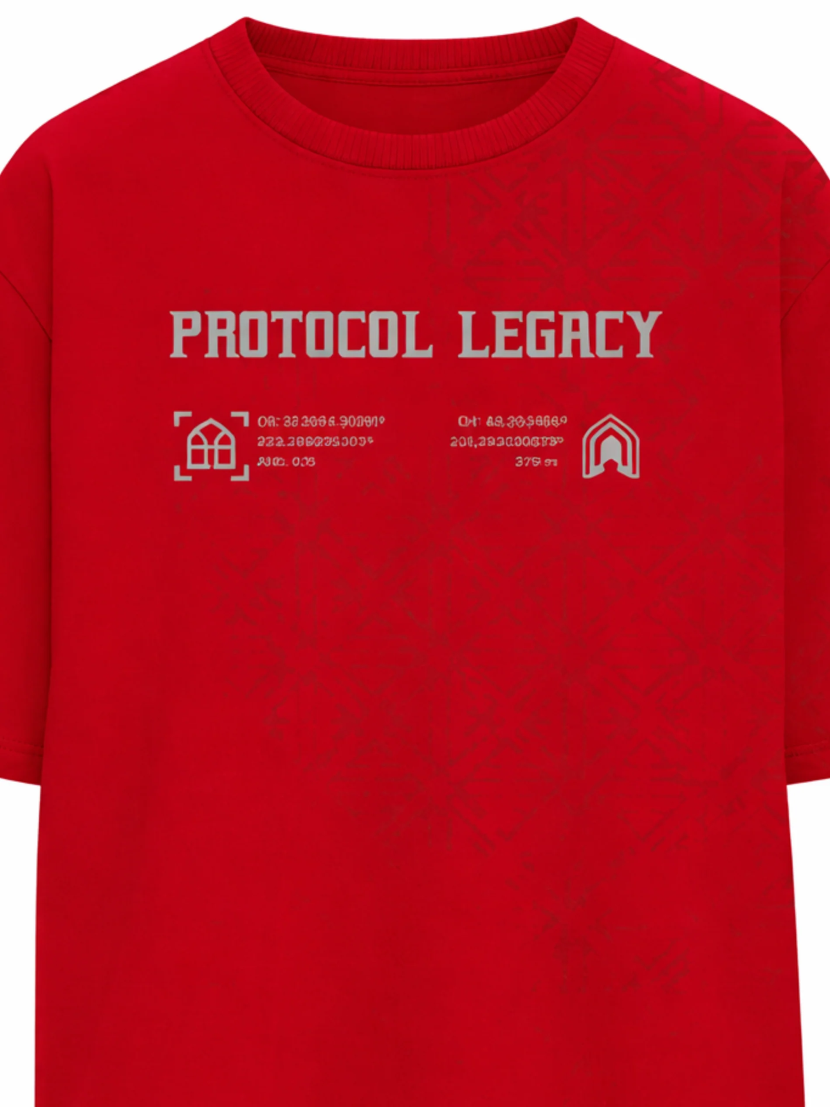 Protocol 2.0 Oversized Tee Detachable Sleeve Red-Women