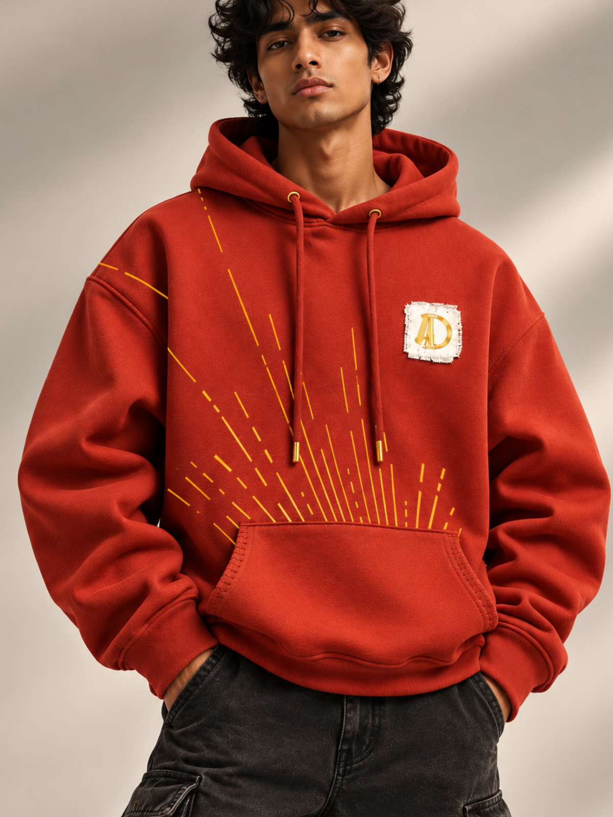 Veerya Handcrafted Hoodie Rust-Men
