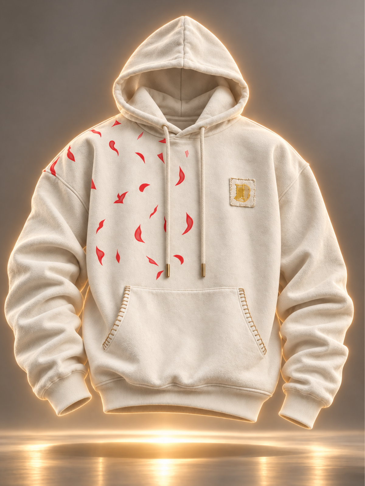 Tejas Handcrafted Hoodie White-Men