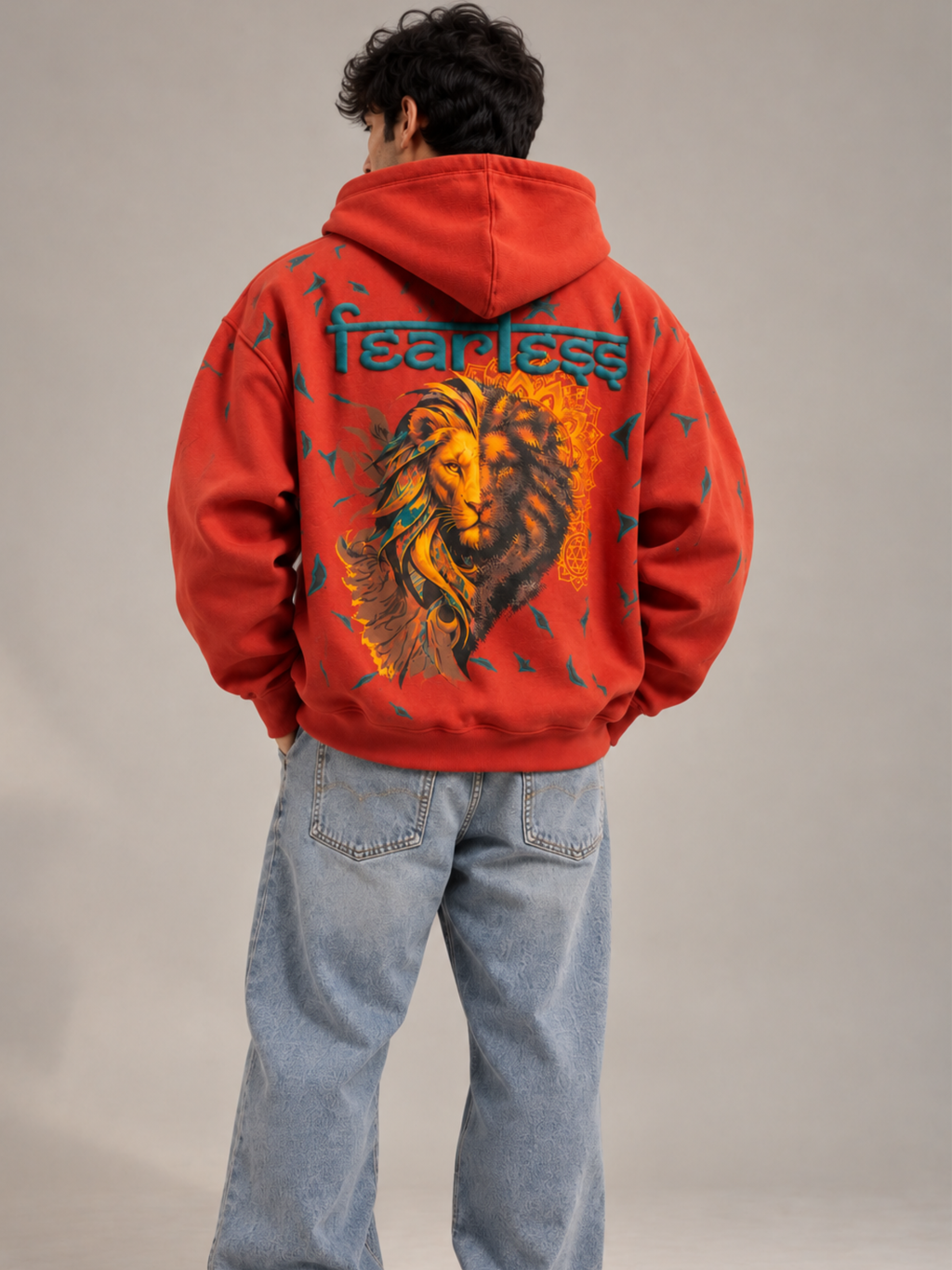 Tejas Handcrafted Hoodie Rusty Red-Men