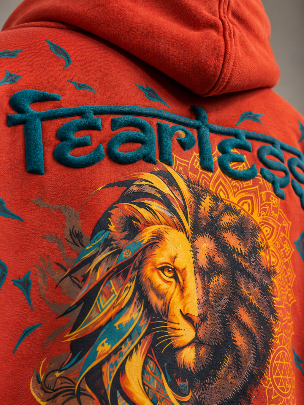 Tejas Handcrafted Hoodie Rusty Red-Men