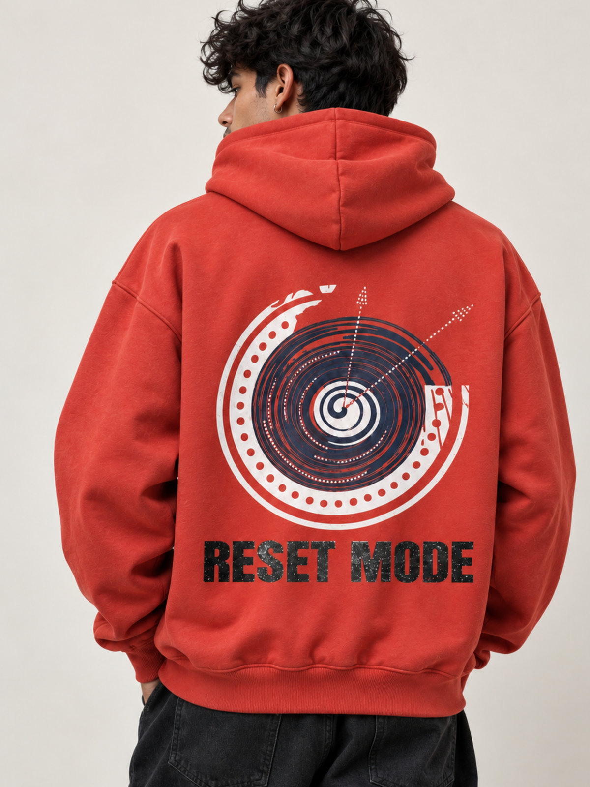 Reset 2027 Handcrafted Hoodie Rusty Red - Men