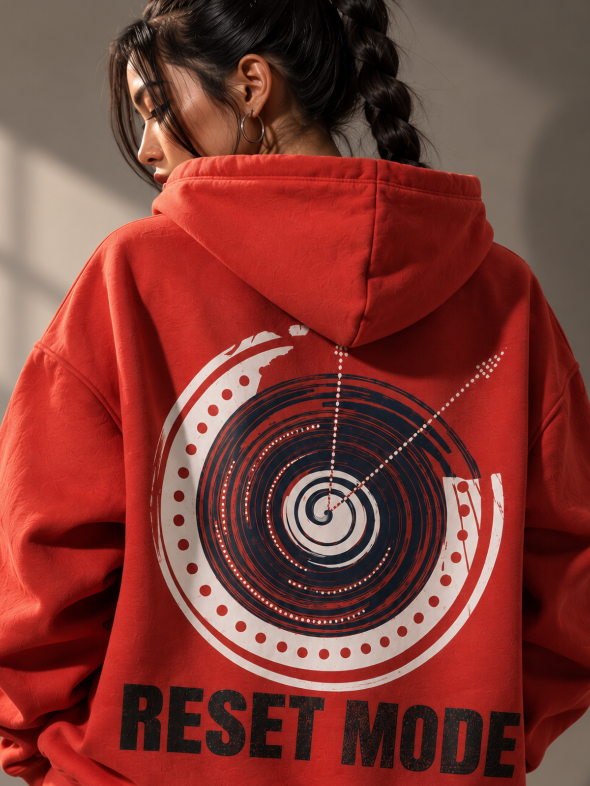 Reset 2027 Handcrafted Hoodie Rusty Red - Women
