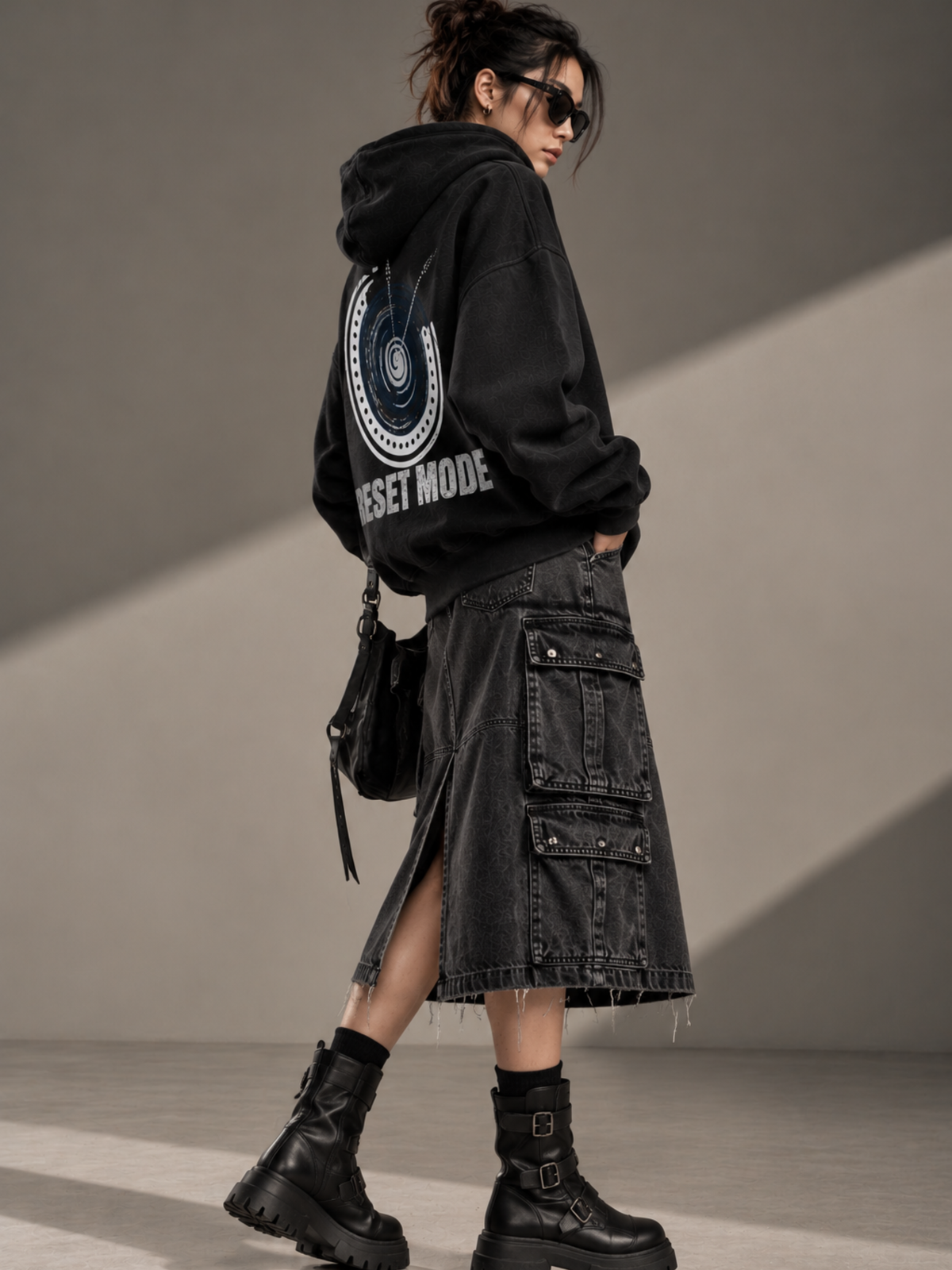 Reset 2027 Handcrafted Hoodie Black - Women
