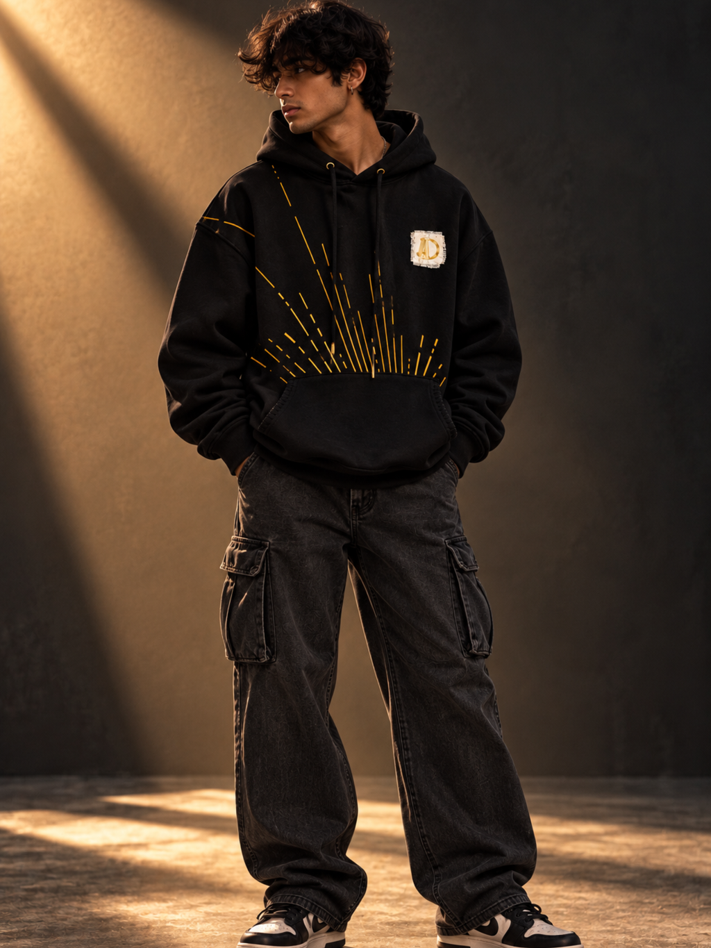 Veerya Handcrafted Hoodie Black-Men