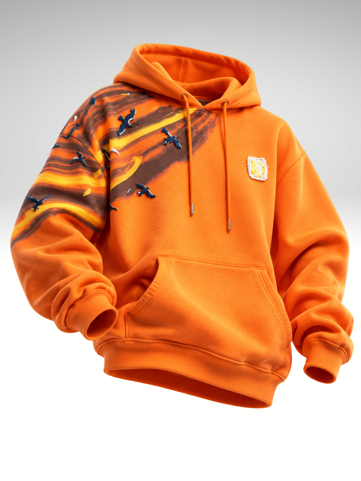 Saahas Handcrafted Hoodie Orange Melon - Men