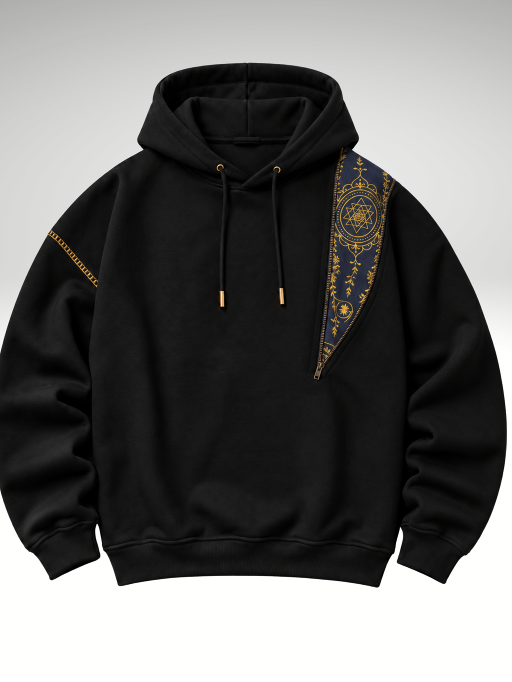 Cosmic Hoodie-Flared Stylised Black Coordset - Women