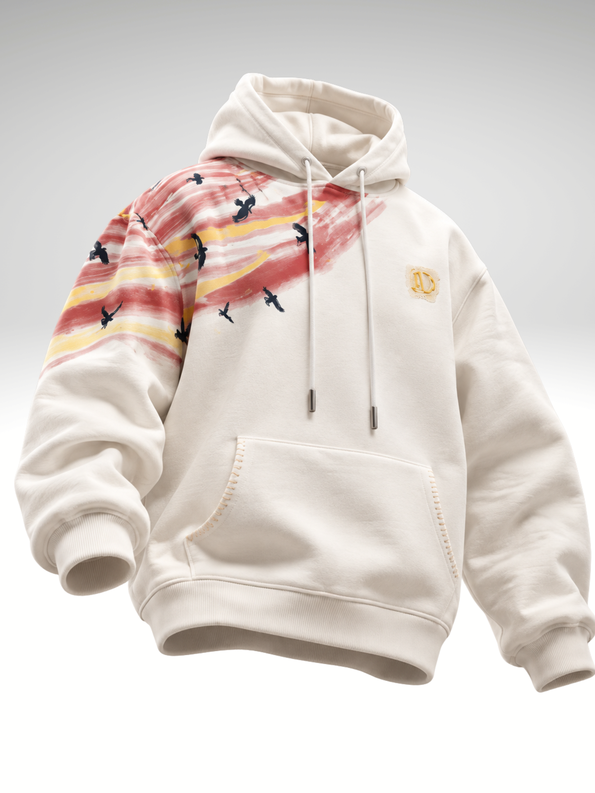 Saahas Handcrafted Hoodie White - Women