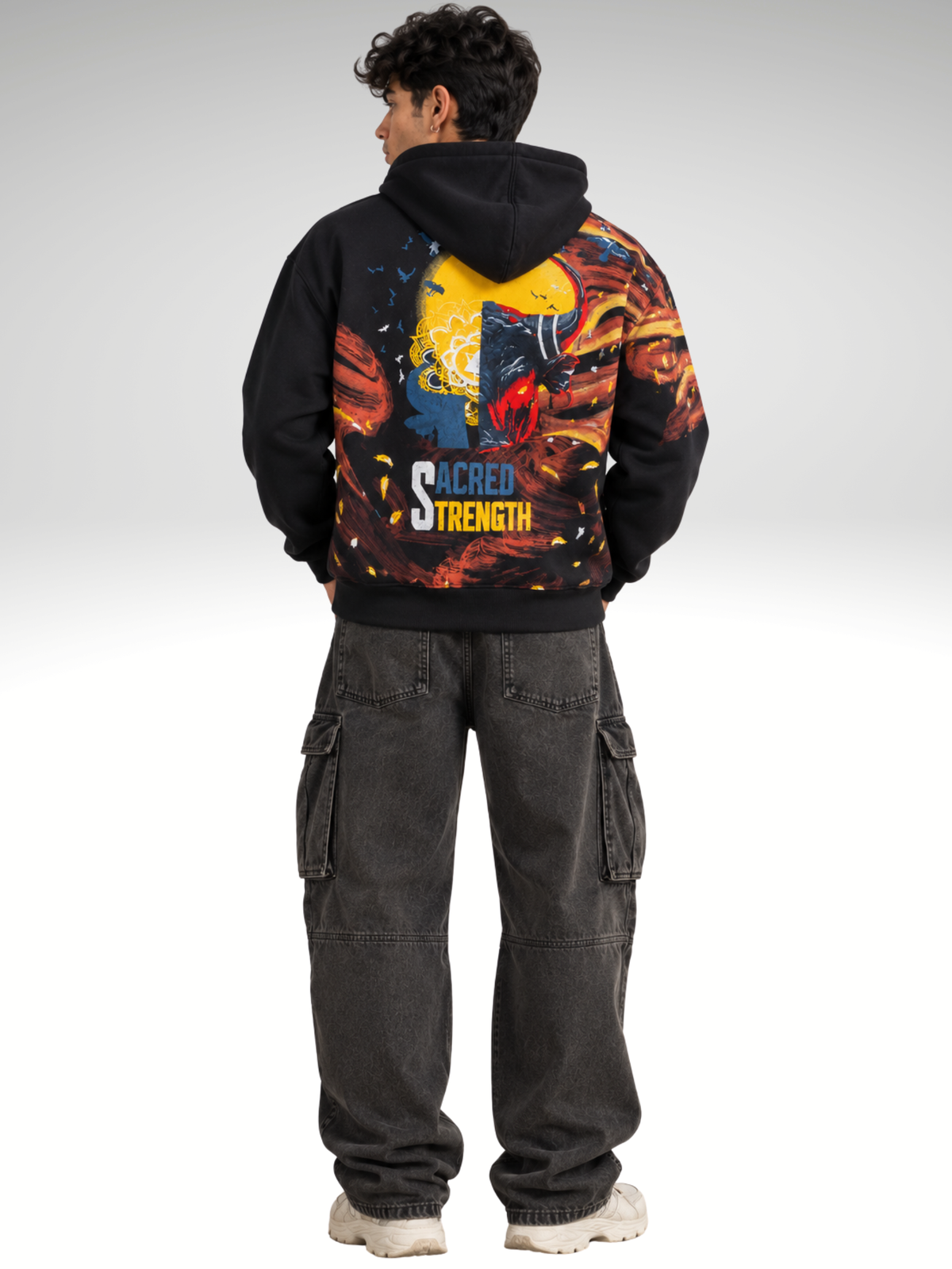Saahas Handcrafted Hoodie Black - Men