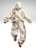 Cosmic Hoodie-Flared Stylised White Coordset - Men