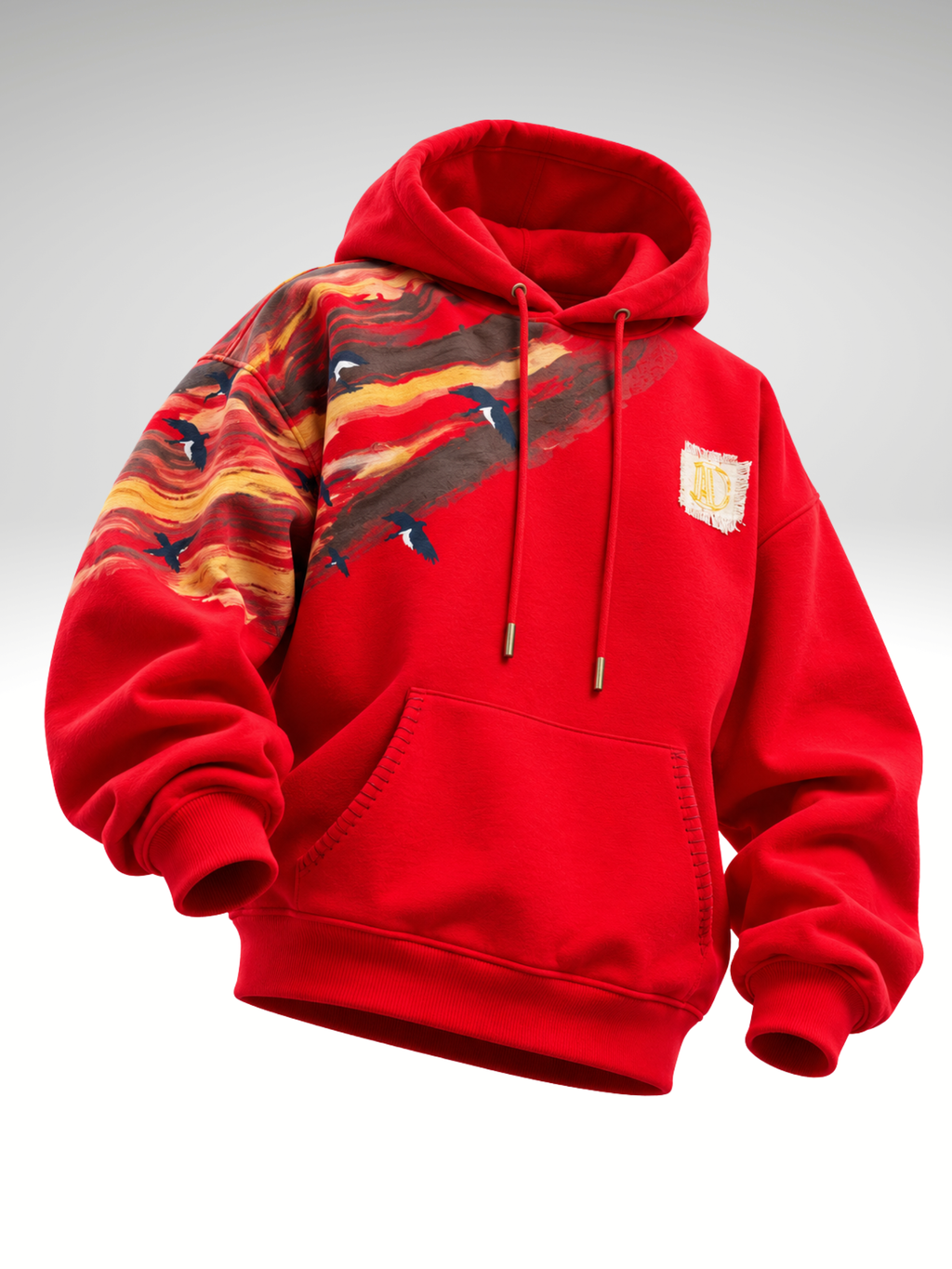 Saahas Handcrafted Hoodie Red - Women