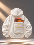 Safarnama Travel Uni BagPack White hoodie - Men