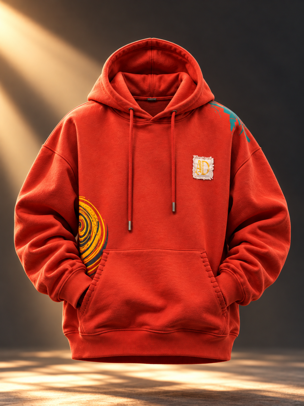 Shaurya Handcrafted Hoodie Rusty Red-Women
