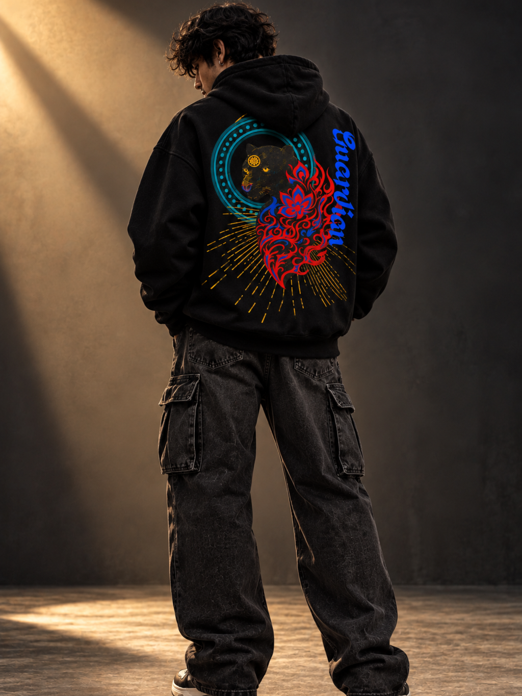 Veerya Handcrafted Hoodie Black-Men