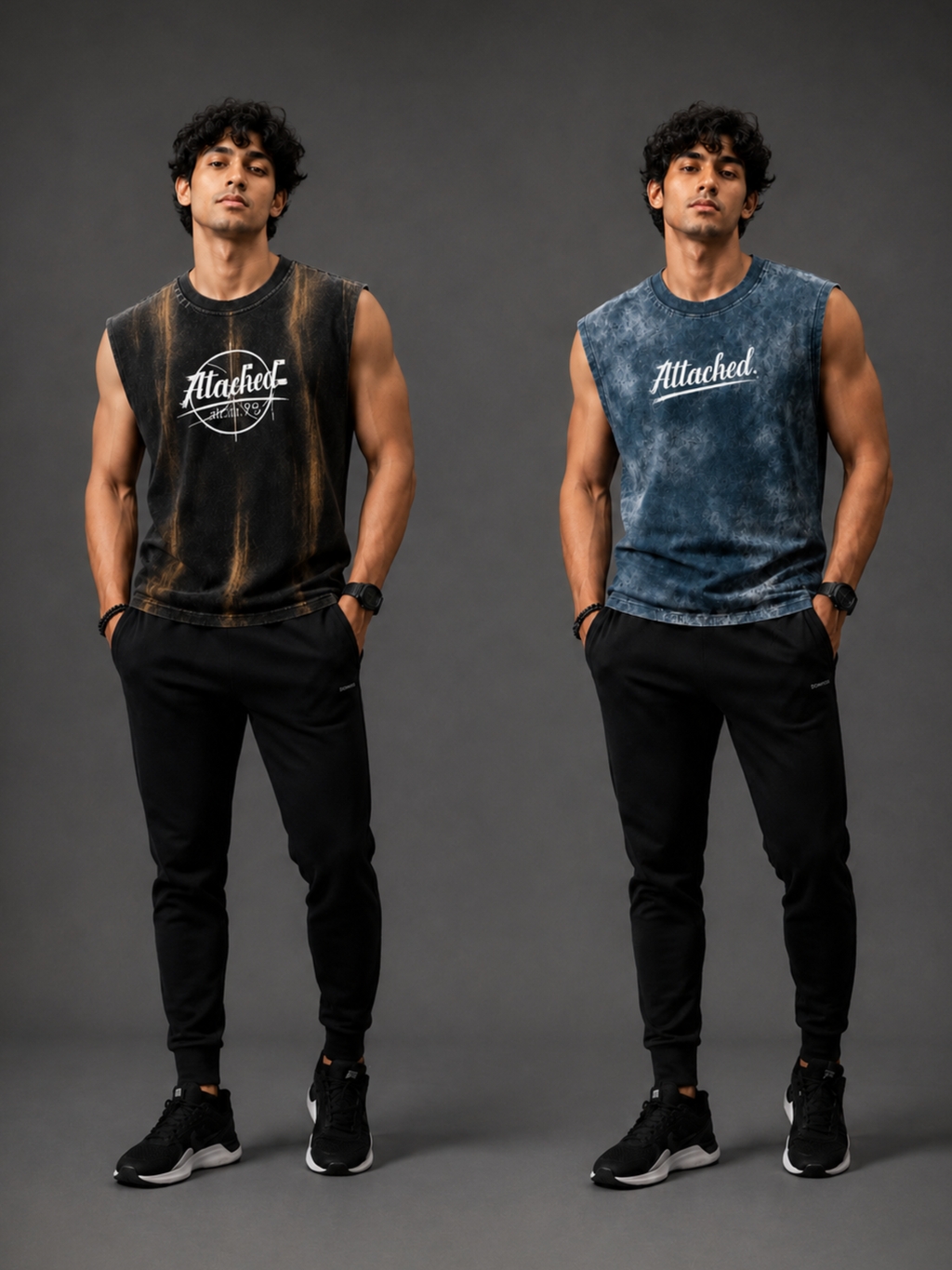 Pack Of 2 Vest FOBlue + ALBlack - Men's Combo