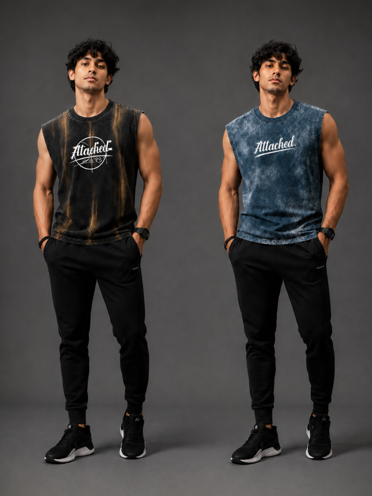 Pack Of 2 Vest FOBlue + ALBlack - Men's Combo