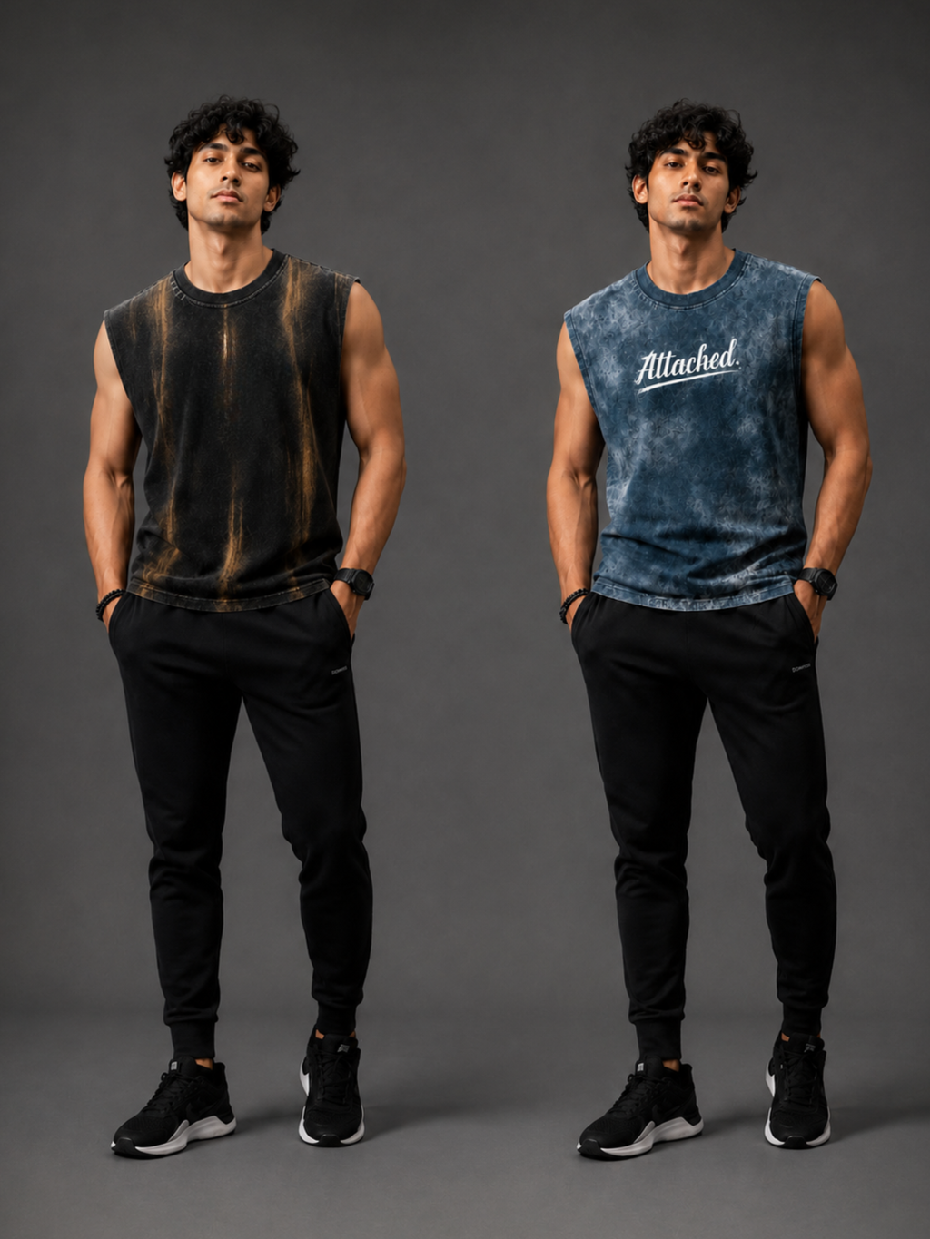 Pack Of 2 Vest FOBlue + VDBlack - Men's Combo