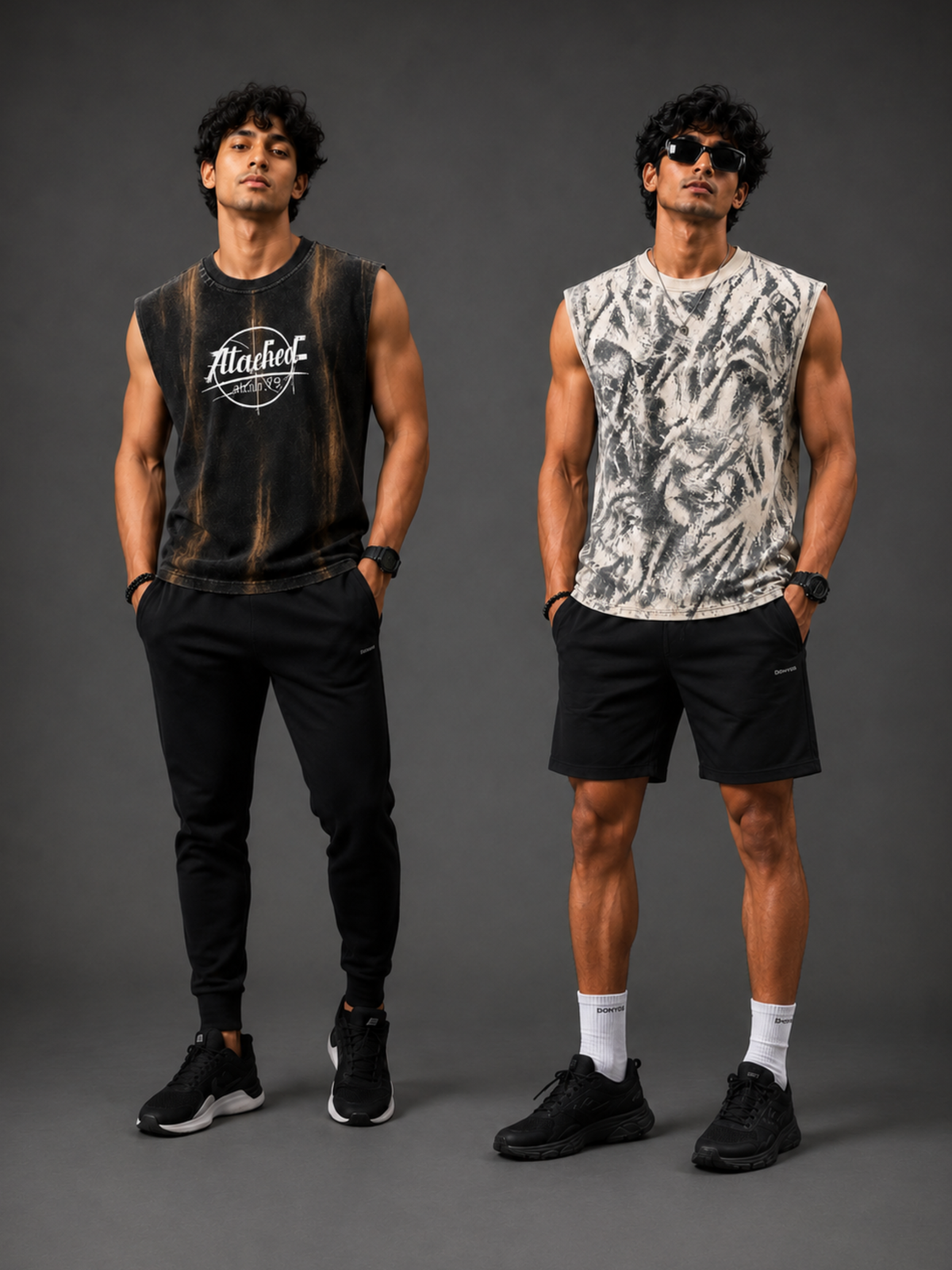 Pack Of 2 Vest ALBlack + KFWhite - Men's Combo