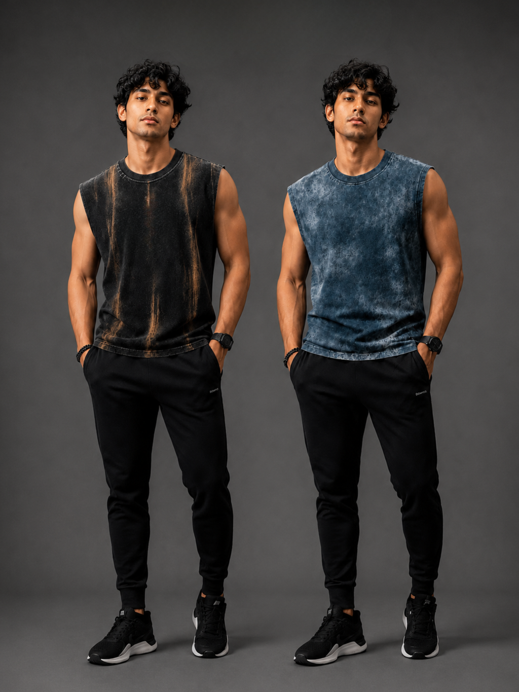 Pack Of 2 Vest OBlue + VDBlack - Men's Combo