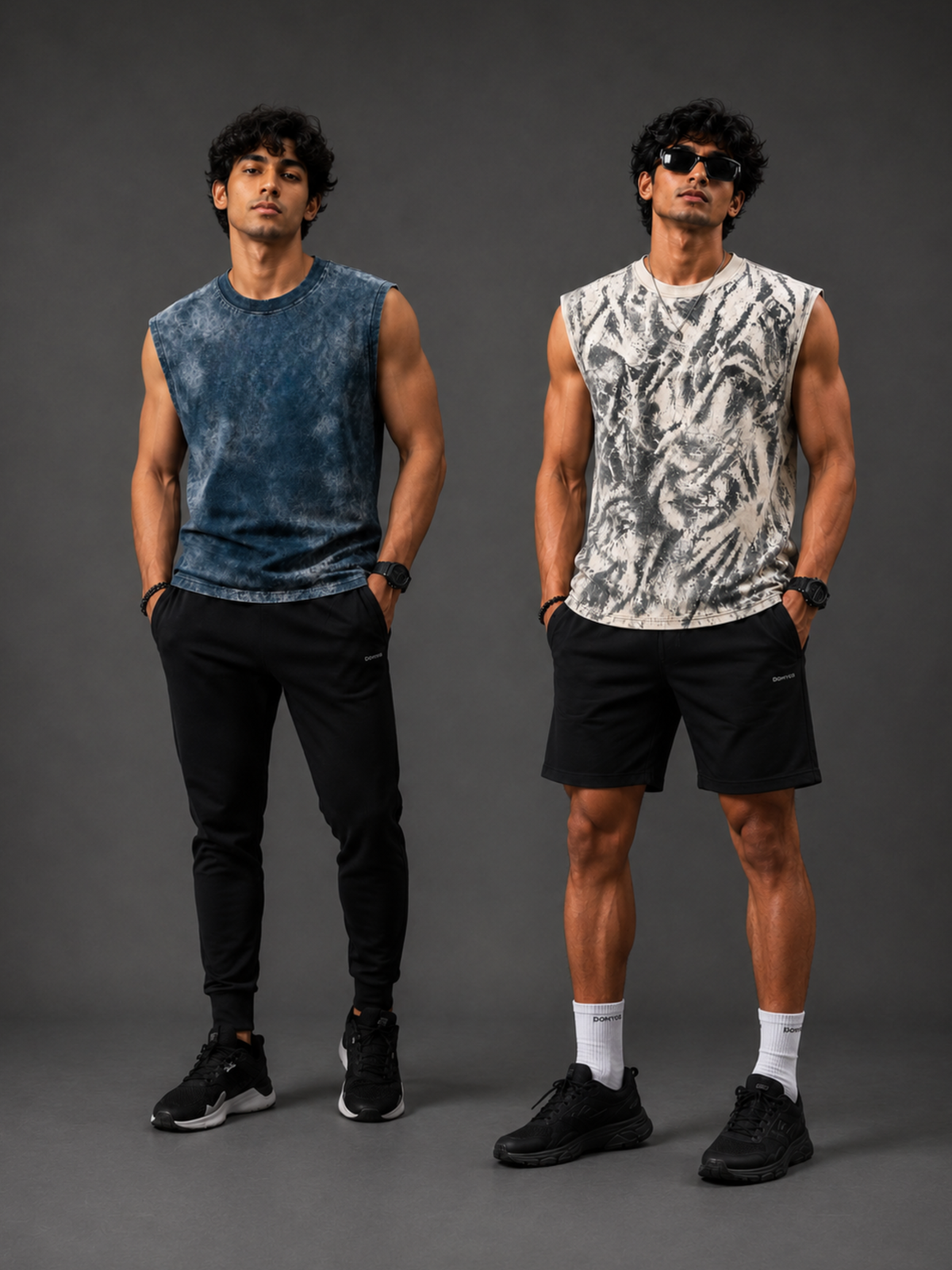 Pack Of 2 Vest OBlue + KFWhite - Men's Combo
