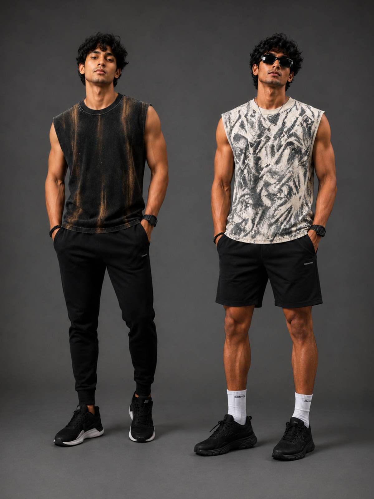 Pack Of 2 Vest VDBlack + KFWhite - Men's Combo