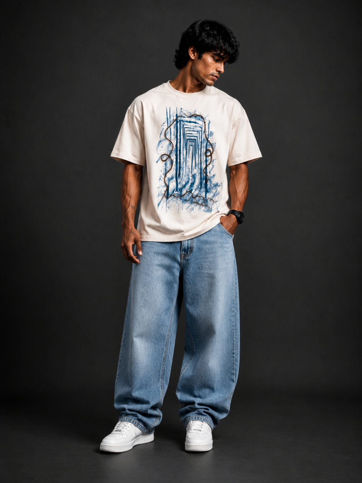 Reverie Oversized Tee White - Men