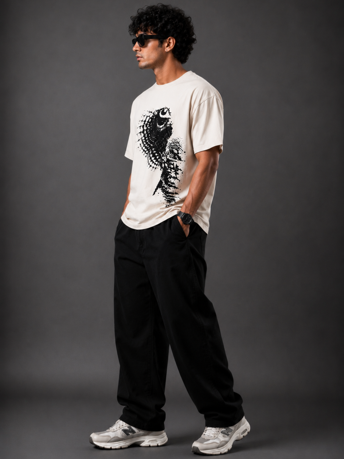 VIGIL Oversized Tee White - Men