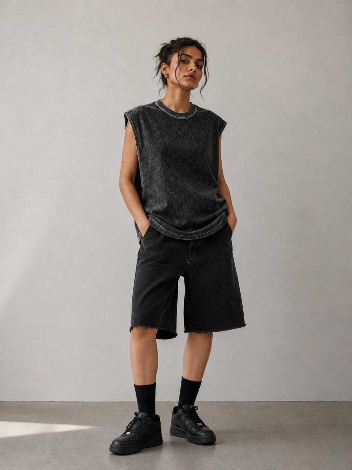 PulseMax Black Athletic Vest - Women