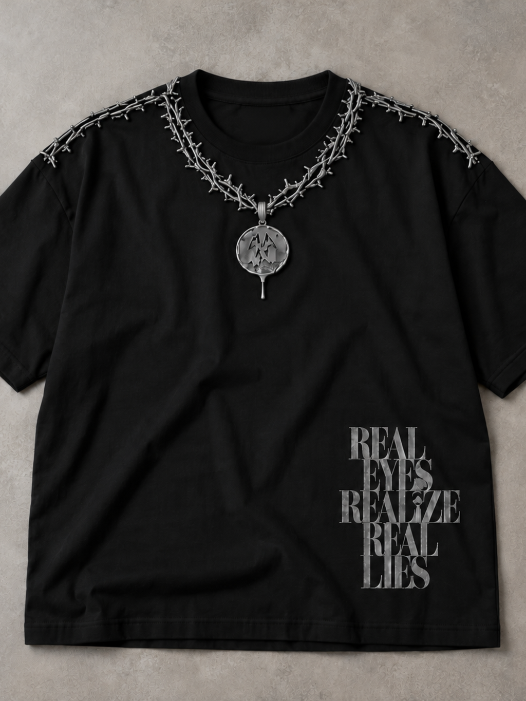 Real Lies Oversized Tee Black - Men