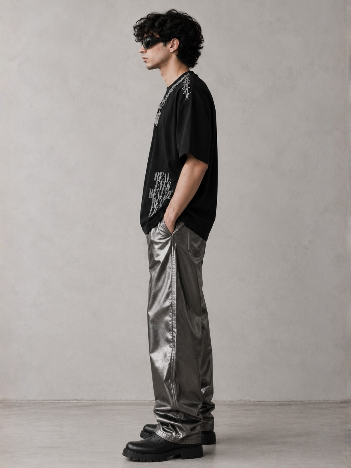 Real Lies Oversized Tee Black - Men