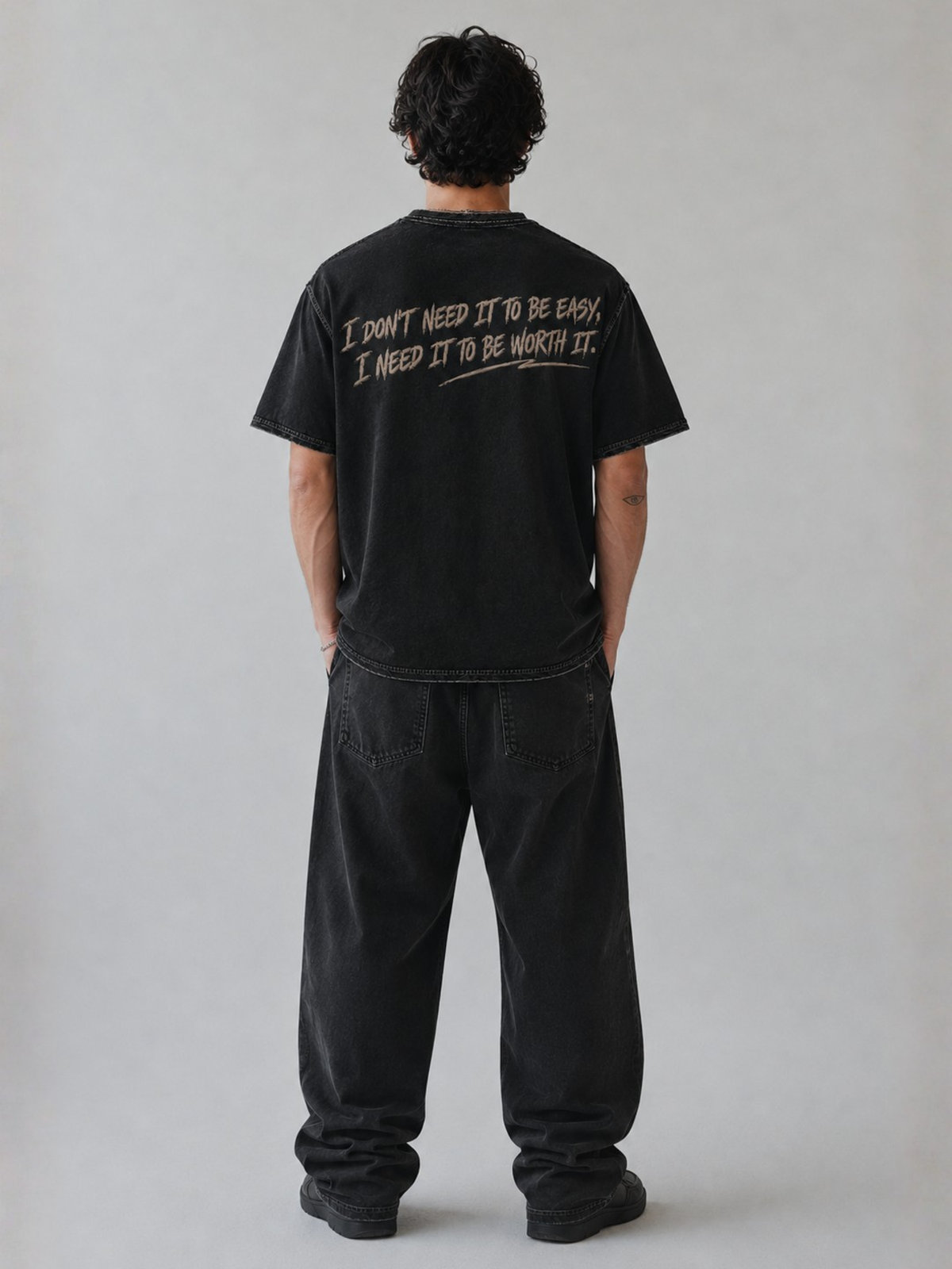 LW Mic Drop Oversized Tee Black - Men
