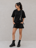 LW Mic Drop Oversized Tee Black - Women