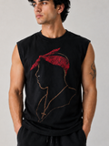 Matte Black Vest - Men