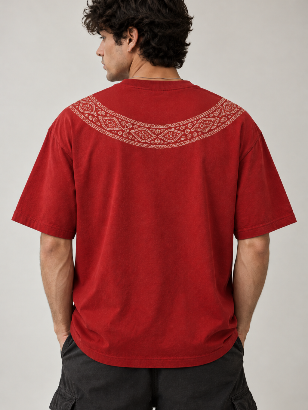 Naga 2.0 Oversized Tee Detachable Sleeves Red-Men